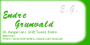 endre grunvald business card